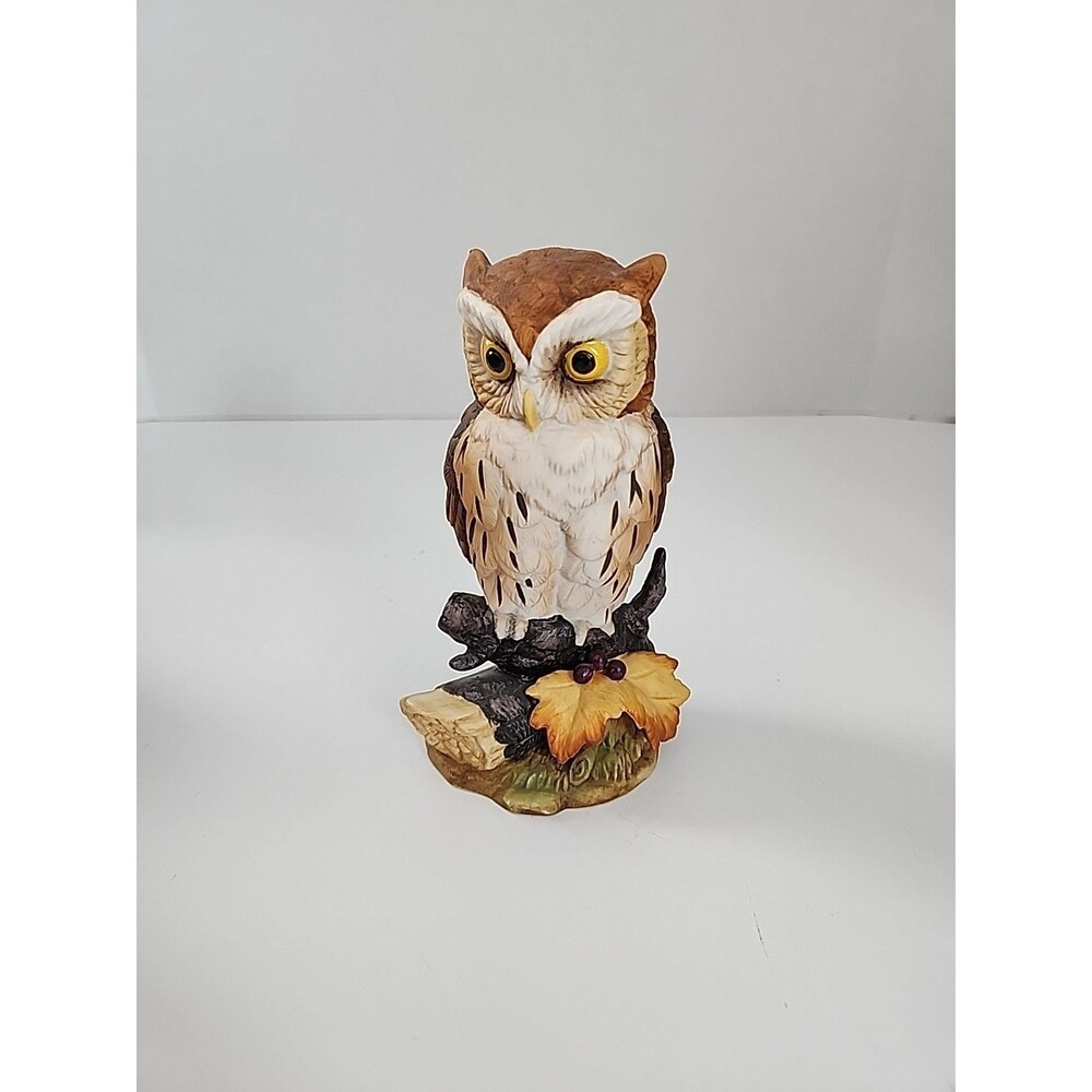 Vintage Porcelain GREAT HORNED OWL By ANDREA by SADEK 6" Tall #6315